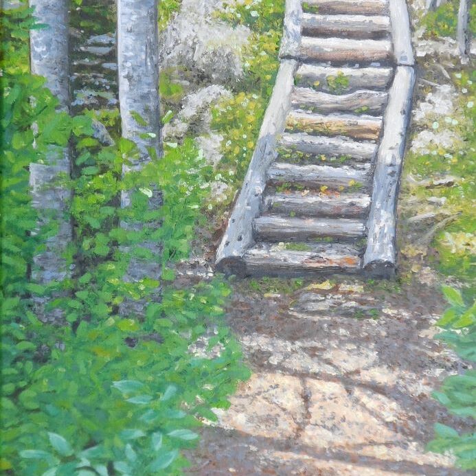 "Stairs 2"
12 in. by 24 in.
Oil on canvas
CAD$450